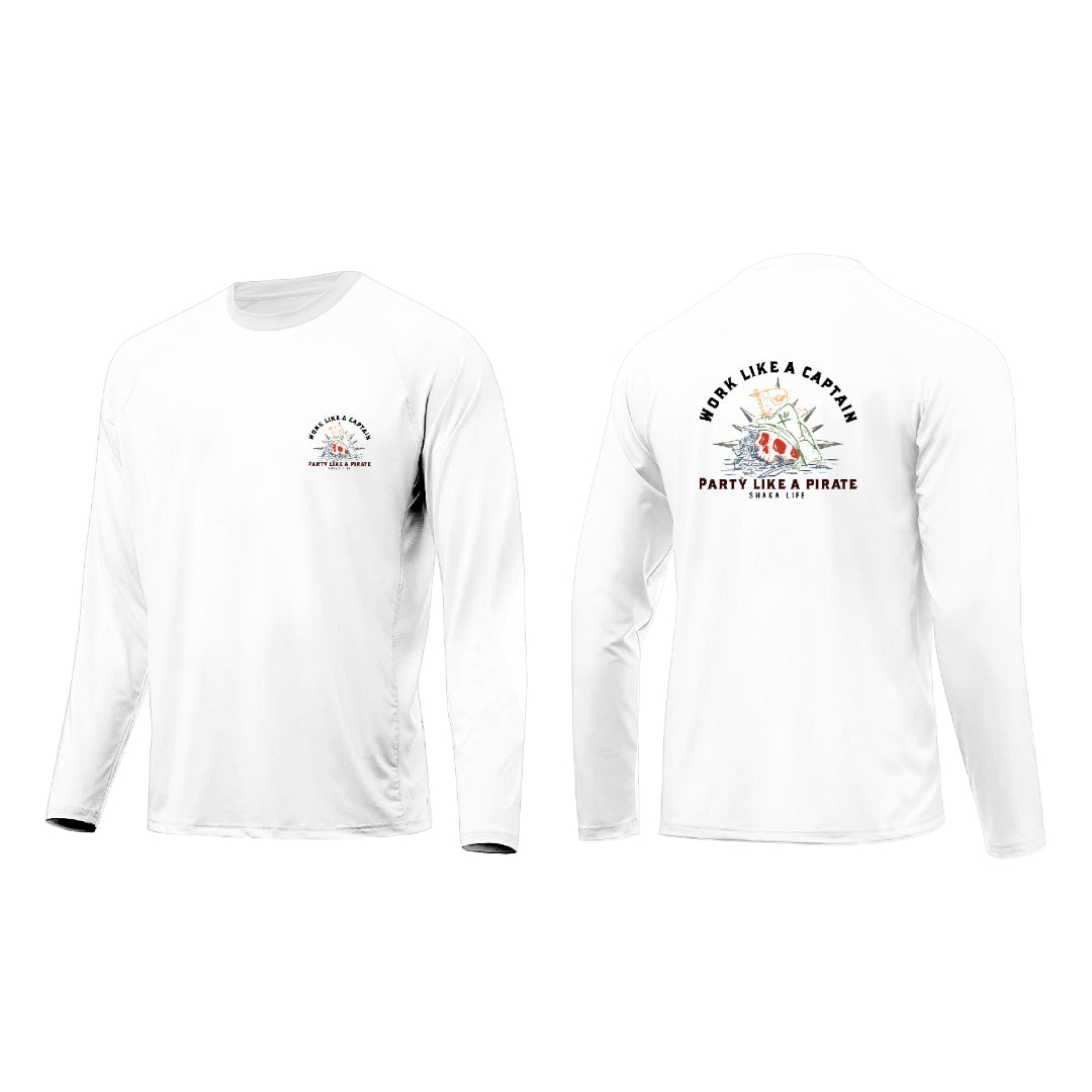 Work Like A Captain Party Like A Pirate Long Sleeve
