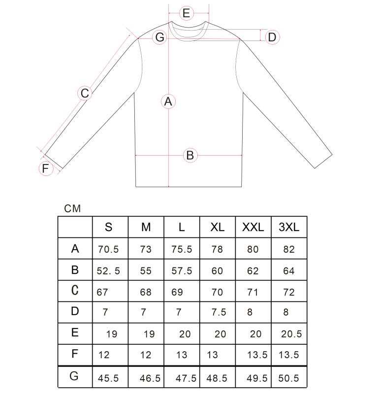 Adult Size Chart